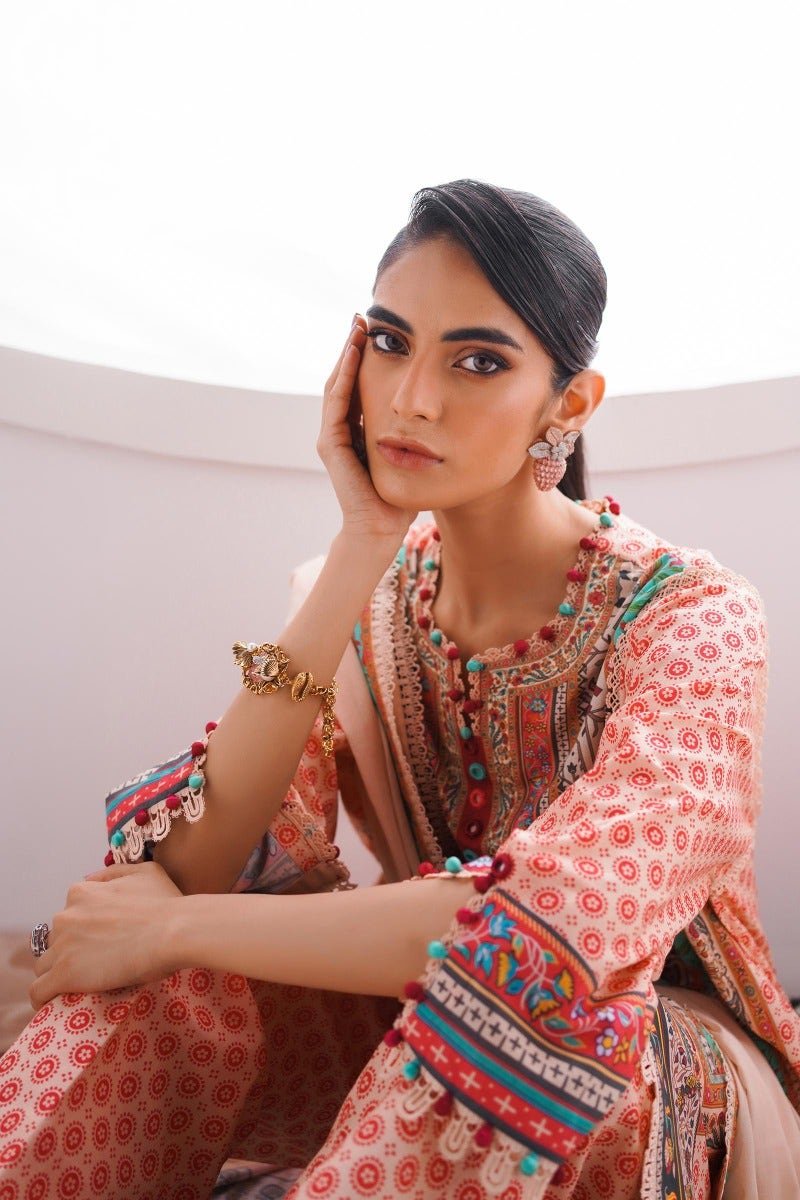 SANA SAFINAZ 3 Piece Unstitched Digital Printed Lawn Suit - H231-018A-AG