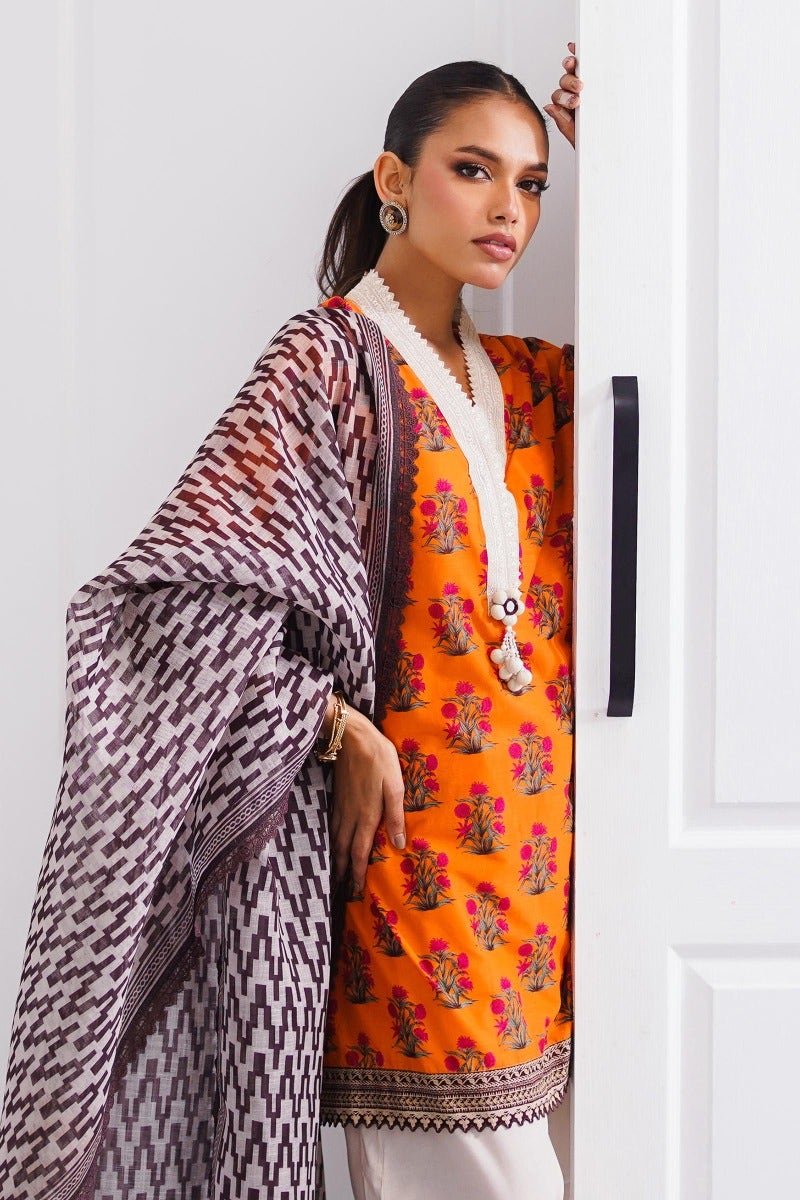 SANA SAFINAZ 2 Piece Unstitched Digital Printed Lawn Suit - H231-023A-BG