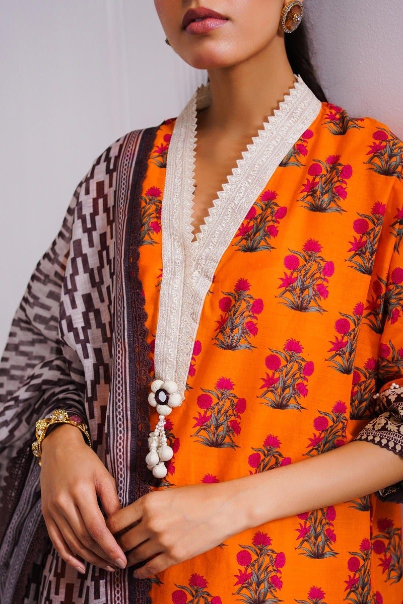 SANA SAFINAZ 2 Piece Unstitched Digital Printed Lawn Suit - H231-023A-BG