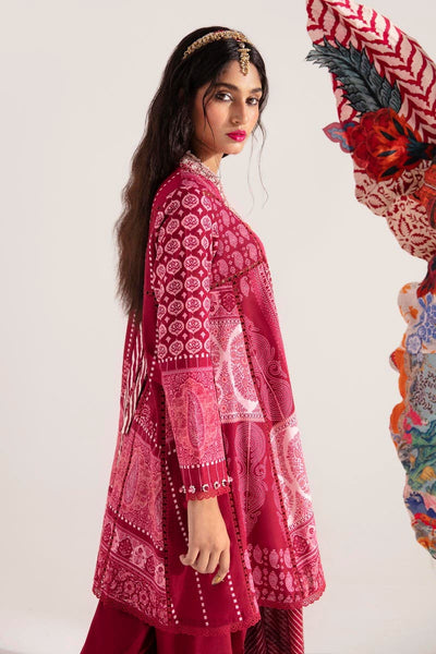SANA SAFINAZ 2 Piece Stitched F/B Printed Shirt with Rotary Printed Dupatta On Khaddar - H232-001B-BQ