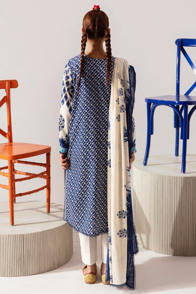 SANA SAFINAZ 2 Piece Stitched Rotary Printed Shirt with Rotary Printed Dupatta On Khaddar - H232-004B-BQ
