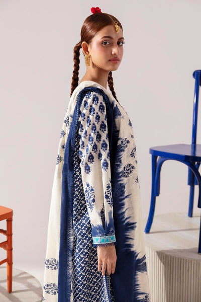 SANA SAFINAZ 2 Piece Stitched Rotary Printed Shirt with Rotary Printed Dupatta On Khaddar - H232-004B-BQ