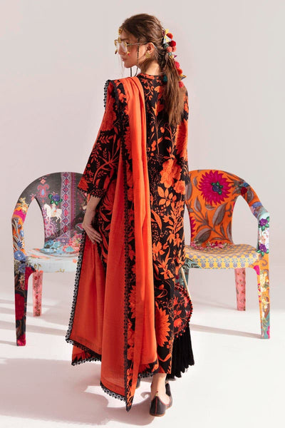 SANA SAFINAZ 3 Piece Unstitched F/B Printed Shirt with Rotary Printed Dupatta On Cambric - H232-009B-AQ