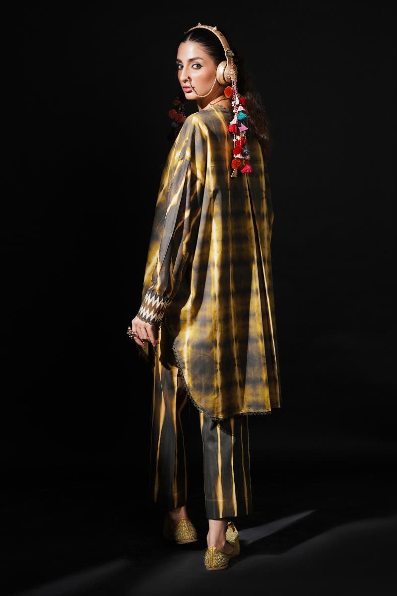 SANA SAFINAZ 2 Piece Stitched Digital Printed Shirt On Linen with Digital Printed Pant On Cambric - H232-021B-C