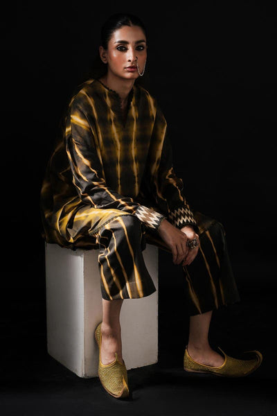 SANA SAFINAZ 2 Piece Stitched Digital Printed Shirt On Linen with Digital Printed Pant On Cambric - H232-021B-C