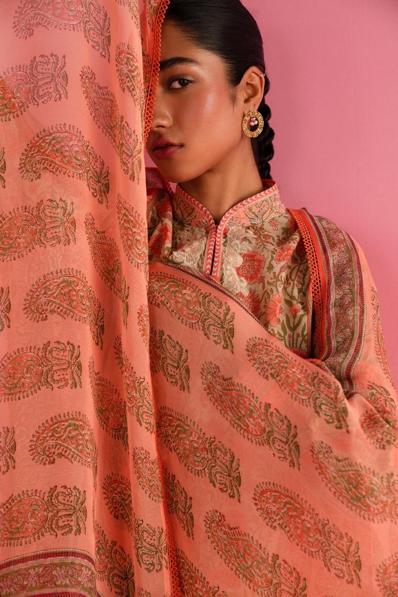 SANA SAFINAZ 3 Piece Stitched Digital Printed Lawn Suit - H242-024A-3CI