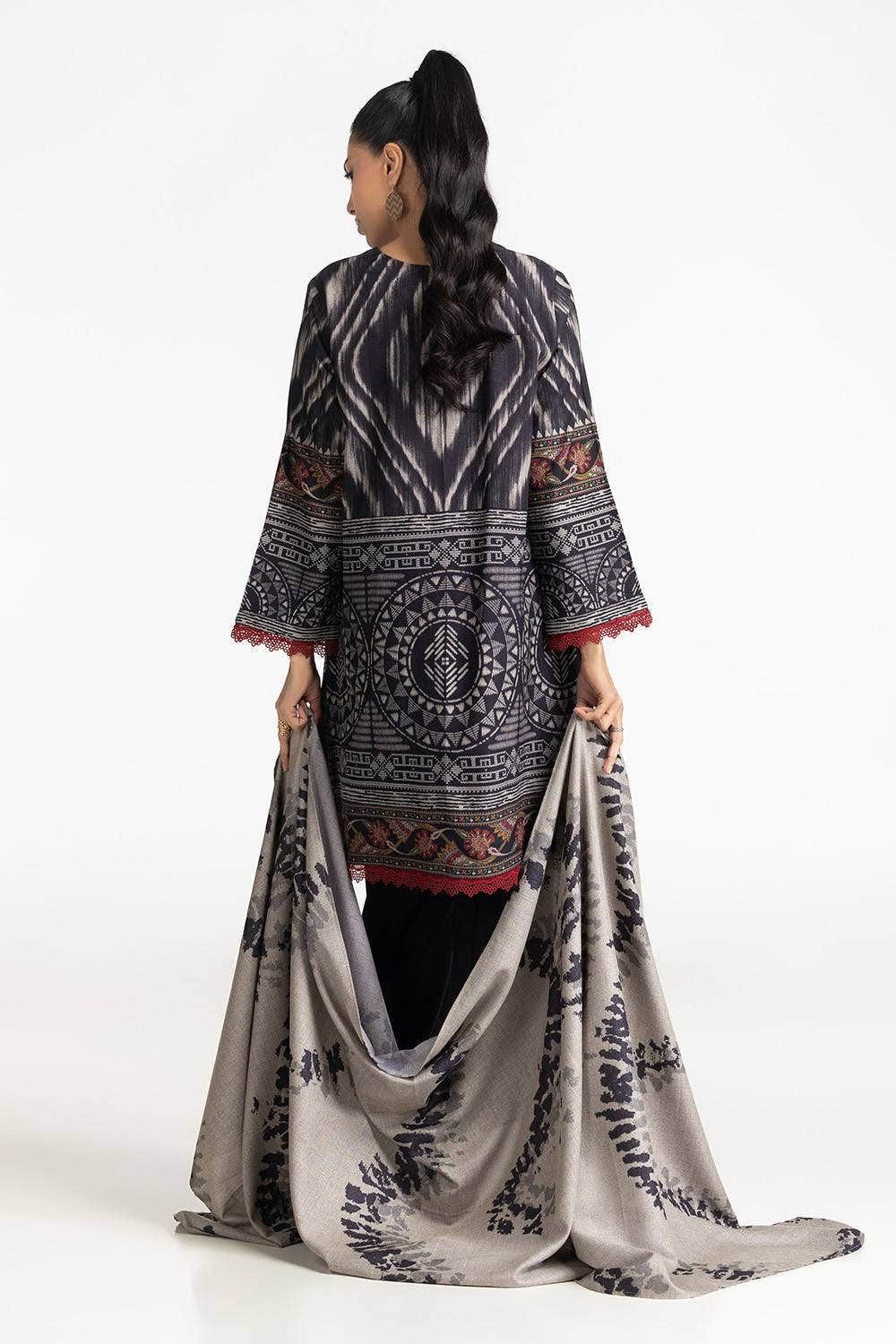 Gul Ahmed Ready to Wear 3 Piece Printed Dhanak Suit IUSTKSD-332
