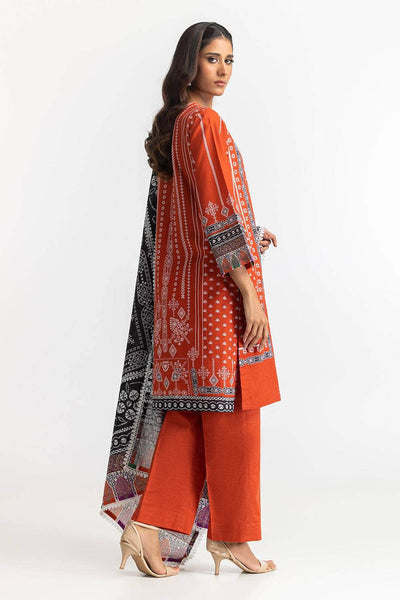 Gul Ahmed Ready to Wear 3 Piece Printed Khaddar Suit IUSTKSD-347