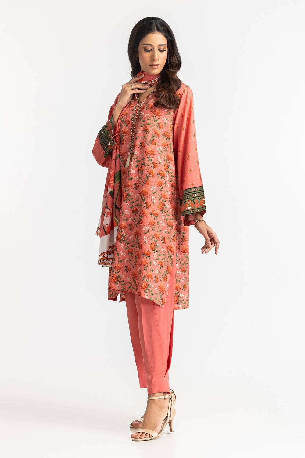 Gul Ahmed Ready to Wear 3 Piece Linen Printed Suit IUSTKSD-426