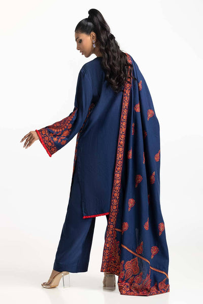 Gul Ahmed Ready to Wear 3 Piece Acrylic Embroidered Suit IUSTKSD-471