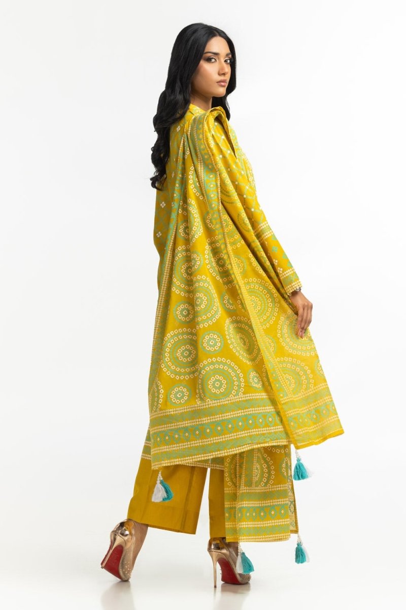 Gul Ahmed Ready to Wear 3PC Lawn Lacquer Printed Suit IUSTKSD-514