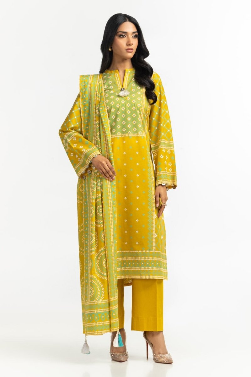 Gul Ahmed Ready to Wear 3PC Lawn Lacquer Printed Suit IUSTKSD-514
