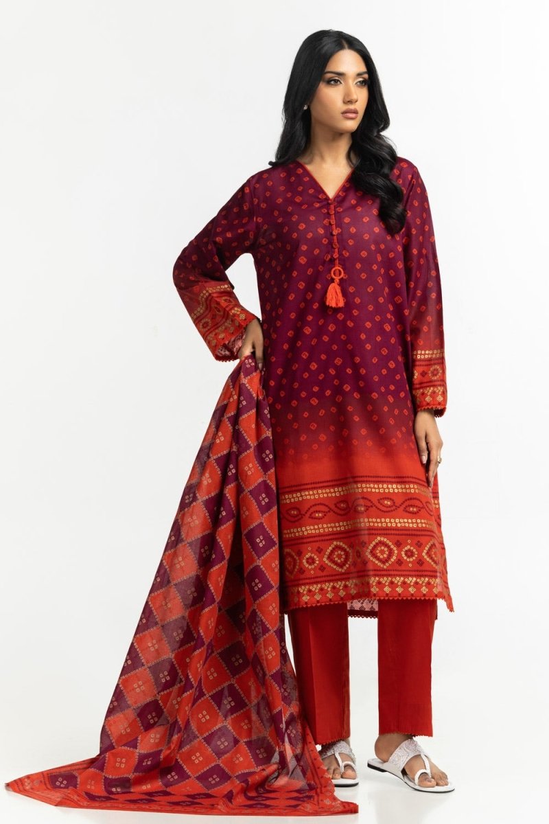 Gul Ahmed Ready to Wear 3PC Lawn Printed Suit IUSTKSD-554