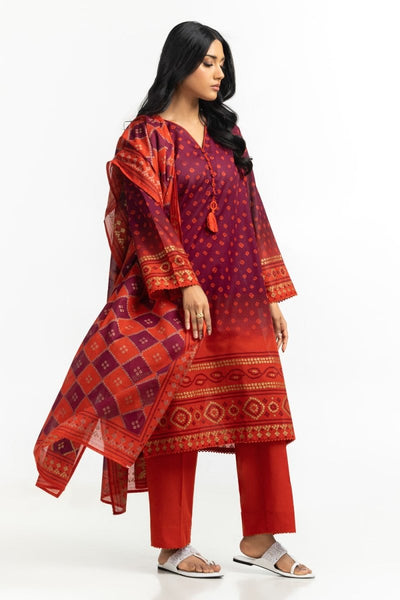 Gul Ahmed Ready to Wear 3PC Lawn Printed Suit IUSTKSD-554