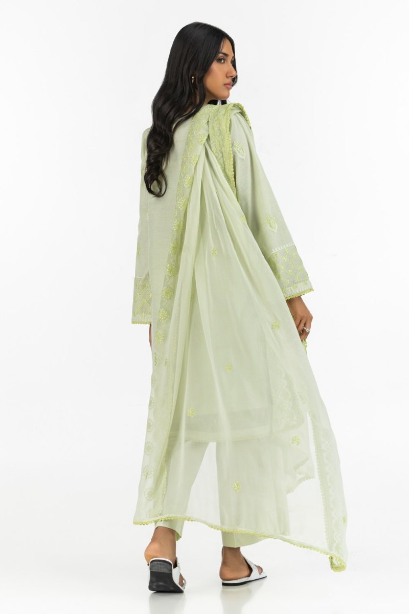 Gul Ahmed Ready to Wear 3PC Paper Cotton Embroidered Suit IUSTKSD-560