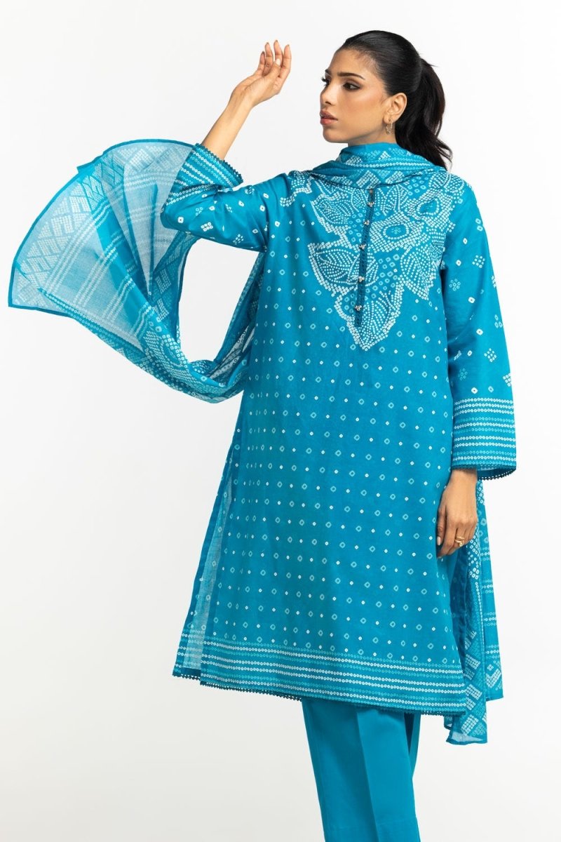 Gul Ahmed Ready to Wear 3PC Lawn Lacquer Printed Suit IUSTKSD-587