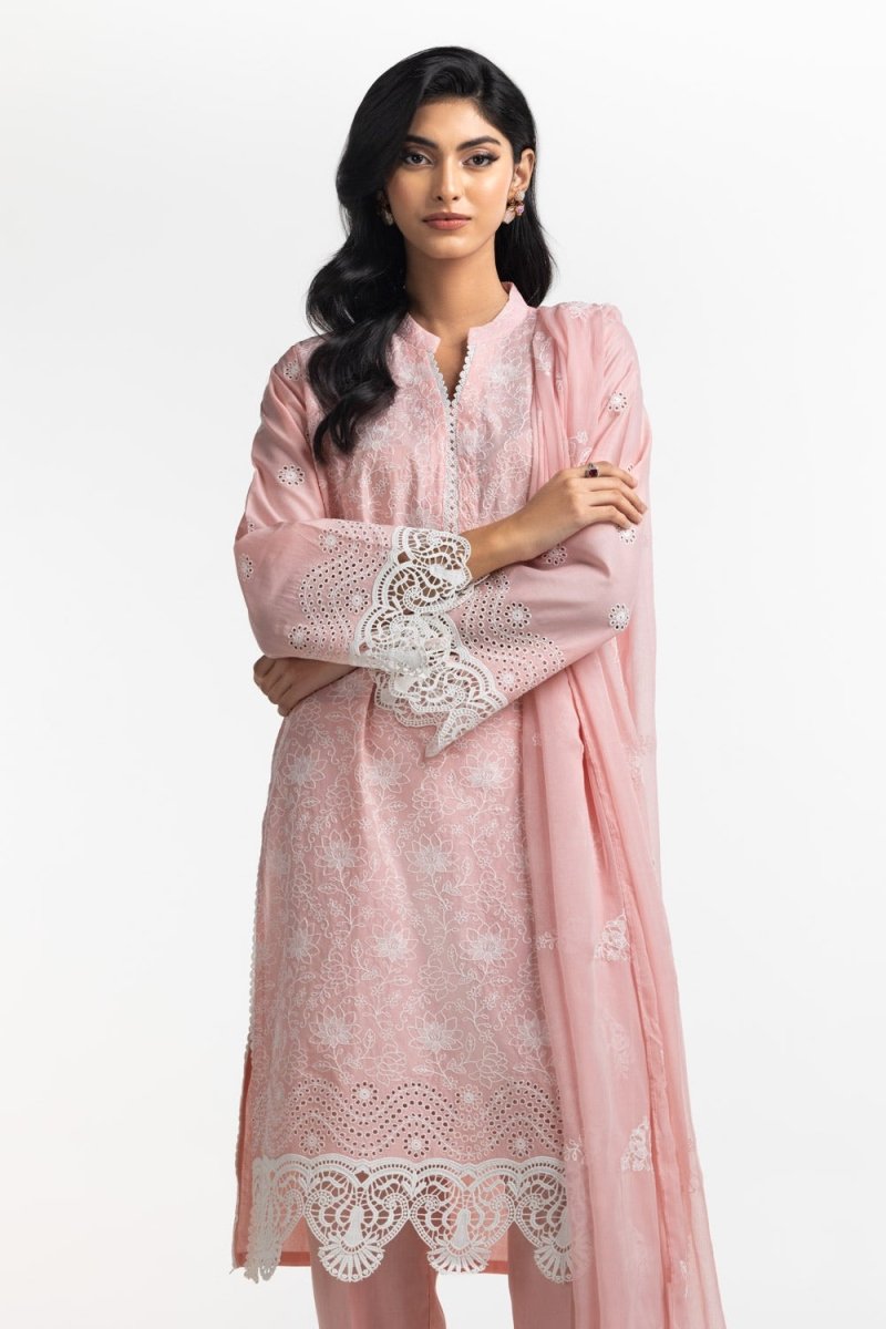 Gul Ahmed Ready to Wear 3PC Lawn Embroidered Suit IUSTKSD-593