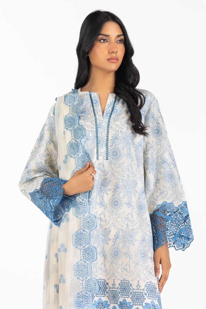 Gul Ahmed Ready to Wear 3PC Lawn Schiffli Embroidered Suit IUSTKSD-597