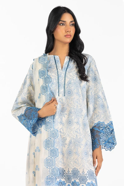 Gul Ahmed Ready to Wear 3PC Lawn Schiffli Embroidered Suit IUSTKSD-597