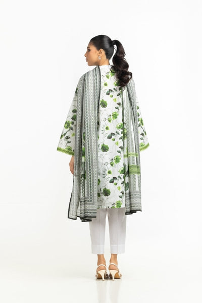 Gul Ahmed Ready to Wear 3PC Lawn Printed Suit With Schiffli Embroidered IUSTKSD-614