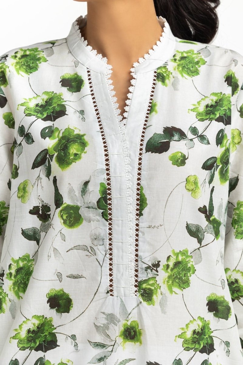 Gul Ahmed Ready to Wear 3PC Lawn Printed Suit With Schiffli Embroidered IUSTKSD-614