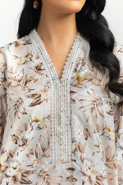 Gul Ahmed Ready to Wear 3PC Printed Suit with Embroidered IUSTKSD-616