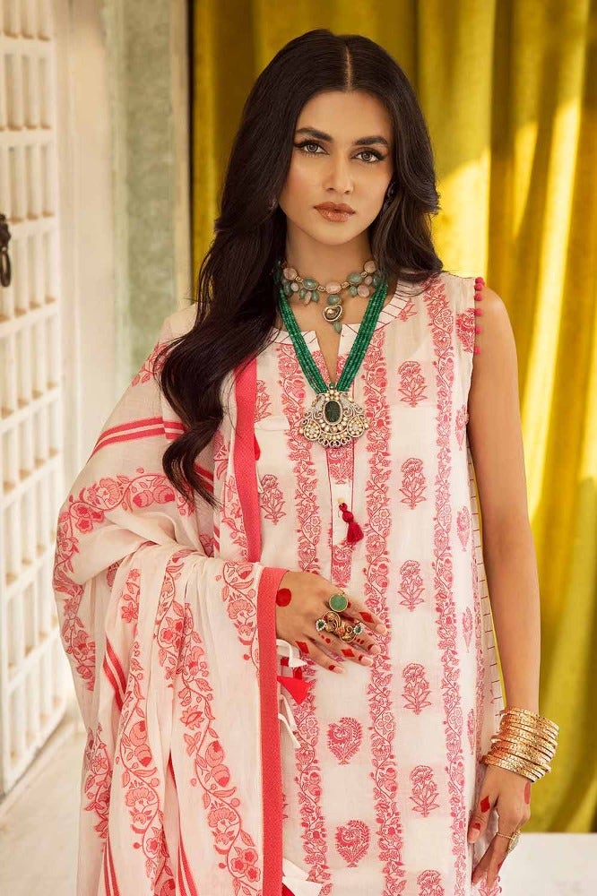 Gul Ahmed 3PC Embroidered Jacquard Unstitched Suit with Dupatta and Inner - JD-42001