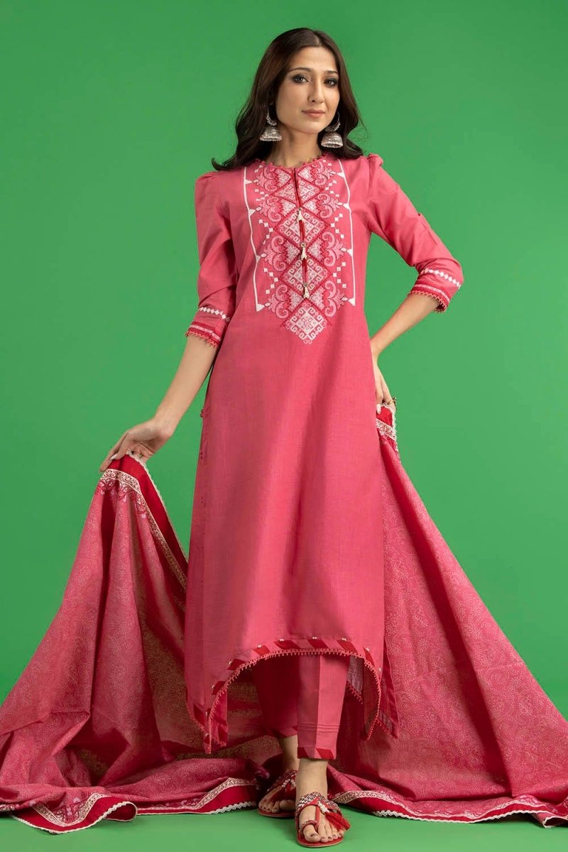 Gul Ahmed 3PC Khaddar Unstitched Digital Printed Suit K-22065