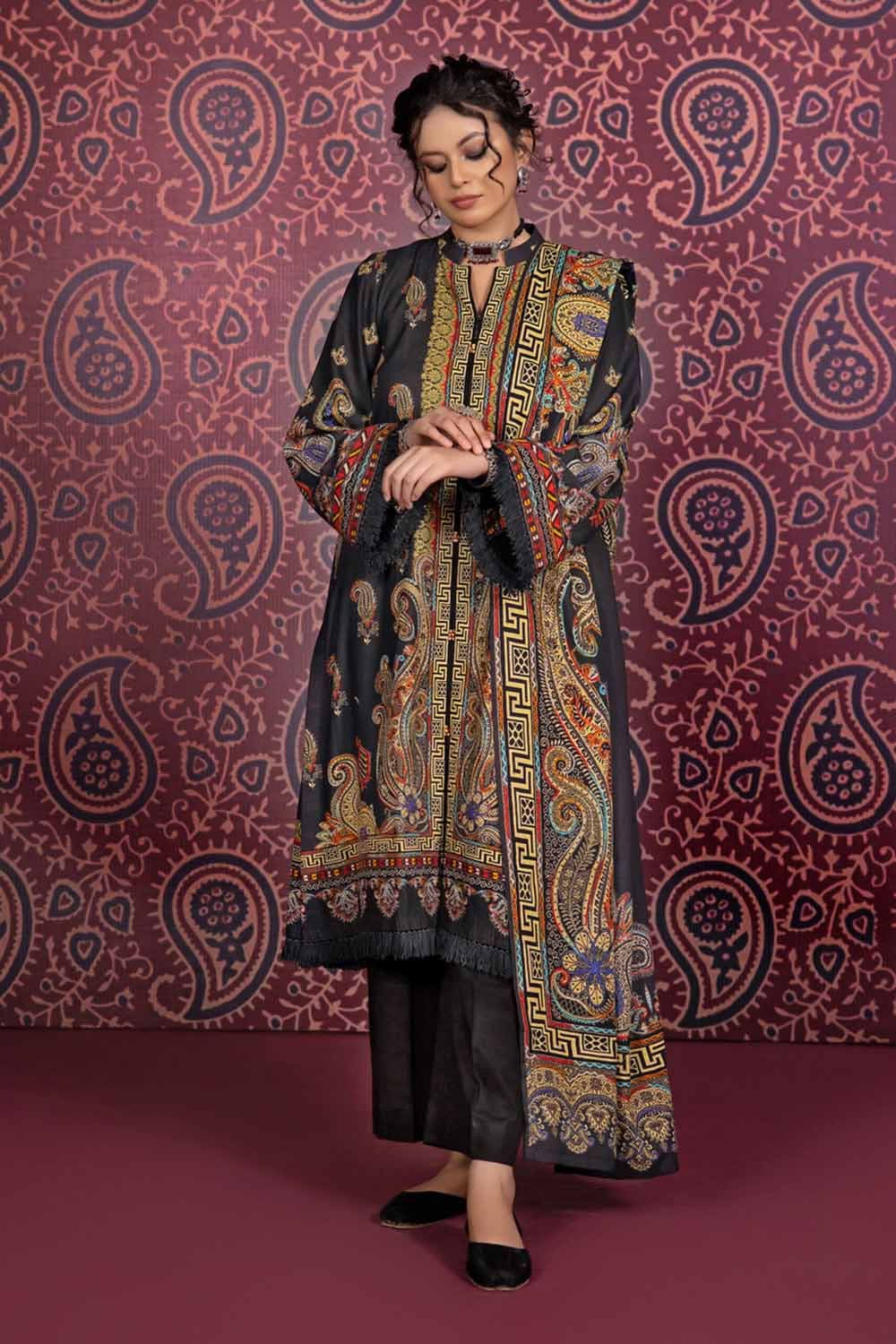 Gul Ahmed 3PC Stitched Cotton Linen Suit K-32003