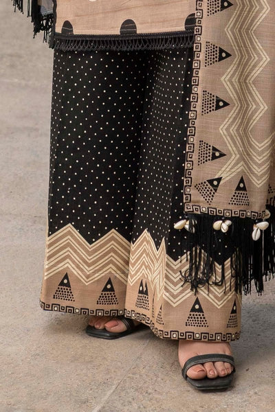 Gul Ahmed 3 Piece Unstitched Printed Mehsuri Stripe Khaddar Suit K-52058