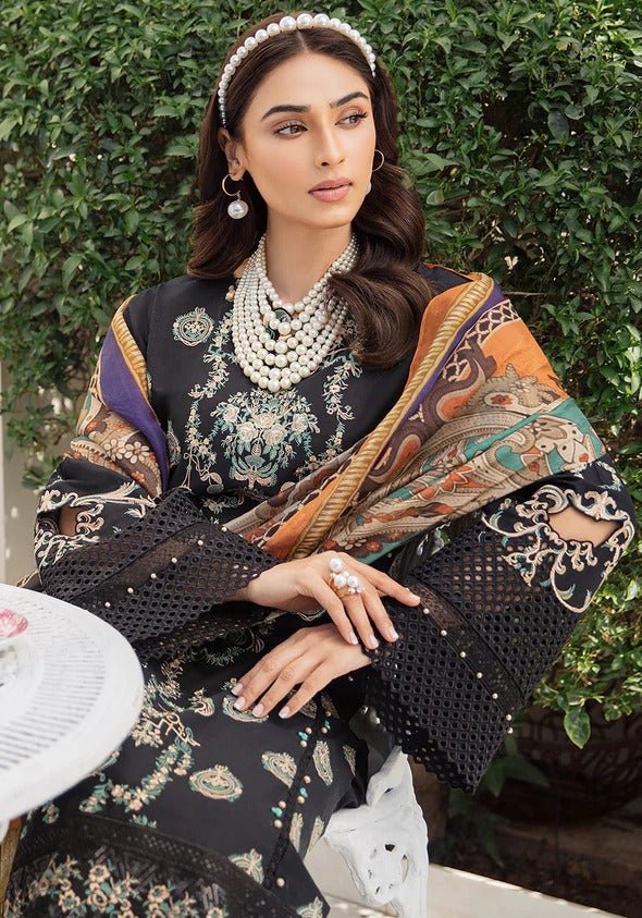 Kahf Premium 3 Piece Stitched Embroidered Lawn Suit - KLL-04-A EMINENCE