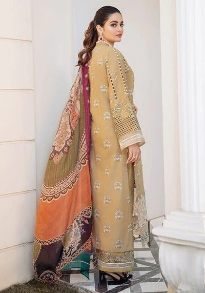 Kahf Premium 3 Piece Stitched Embroidered Lawn Suit - KLL-04-B MANDELA