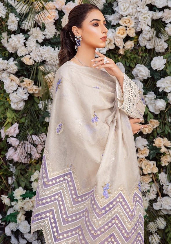 Kahf Premium 3 Piece Stitched Embroidered Lawn Suit - KLL-08-A ISABEL