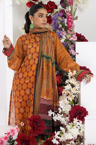 Lakhany 03 Piece Unstitched Komal Printed Lawn Suit - LG-AM-0036-B