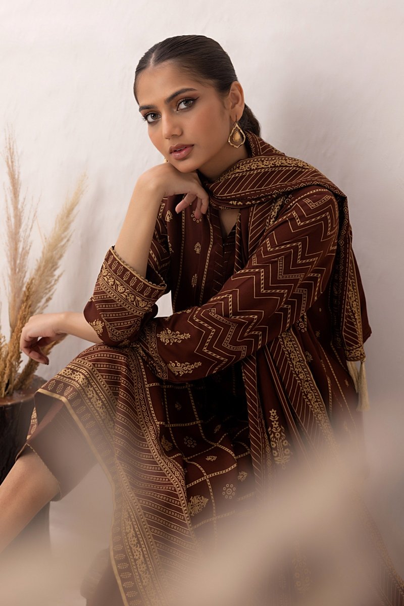 Lakhany 3 Piece Unstitched Pashmina Prints Suit LG-AM-0050-C