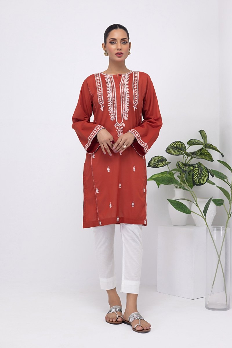 Lakhany 01 Piece Ready to Wear Dyed Embroidered Shirt - LG-EA-0469