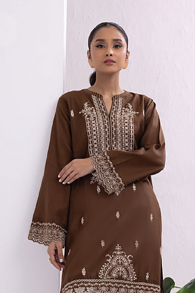 Lakhany 01 Piece Ready to Wear Dyed Embroidered Shirt - LG-IZ-0029