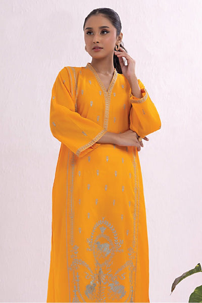 Lakhany 01 Piece Ready to Wear Dyed Embroidered Shirt - LG-IZ-0080