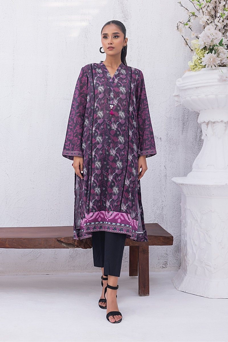 Lakhany 01 Piece Unstitched Printed Lawn Shirt - LG-MM-0001