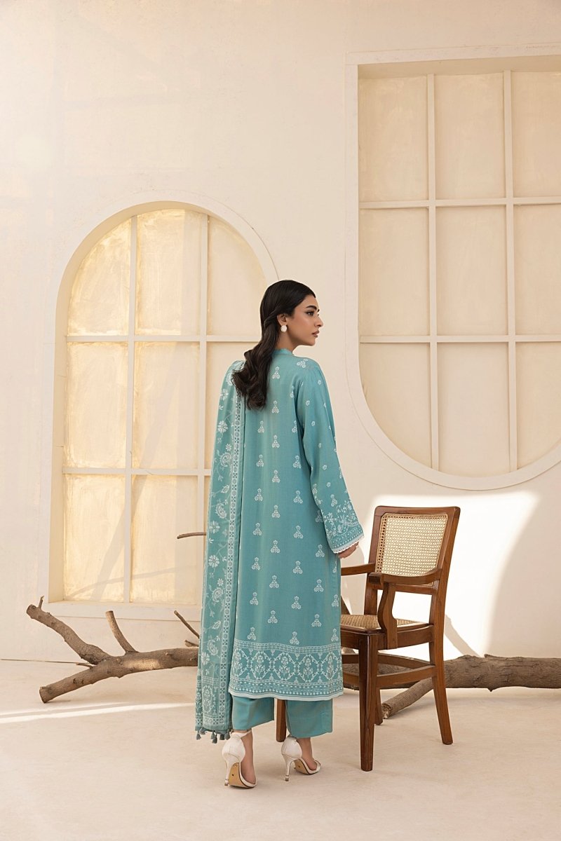 Lakhany 03 Piece Unstitched Pashmina Printed Suit - LG-RL-0118-C