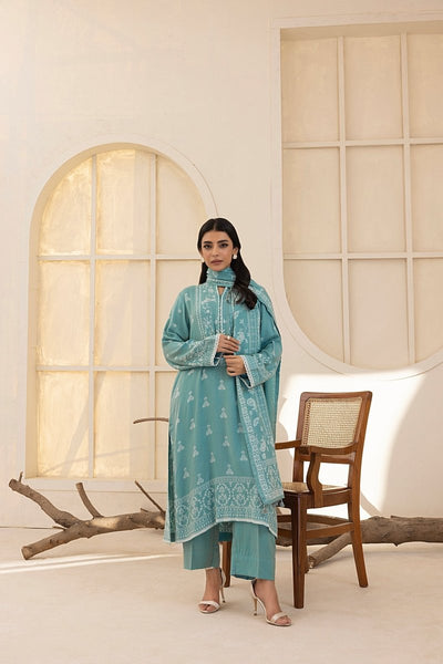 Lakhany 03 Piece Unstitched Pashmina Printed Suit - LG-RL-0118-C