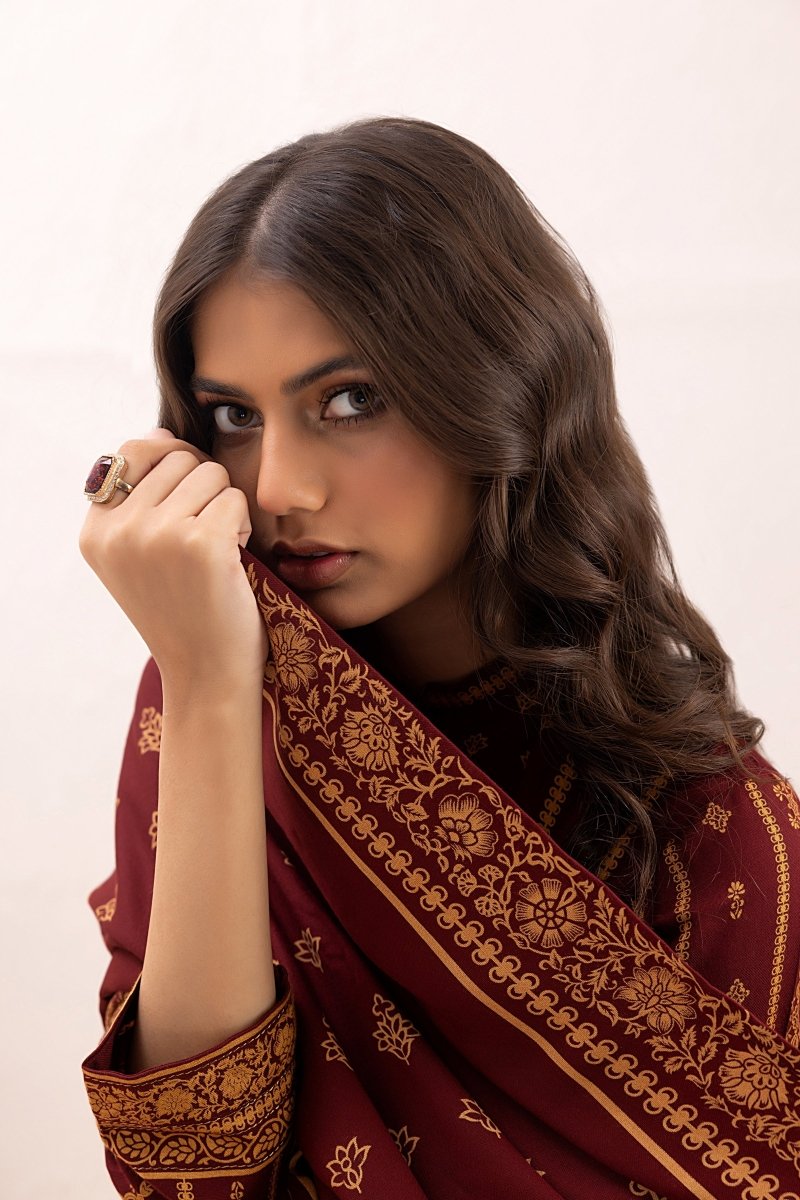 Lakhany 3 Piece Unstitched Pashmina Prints Suit LG-RM-0011-C