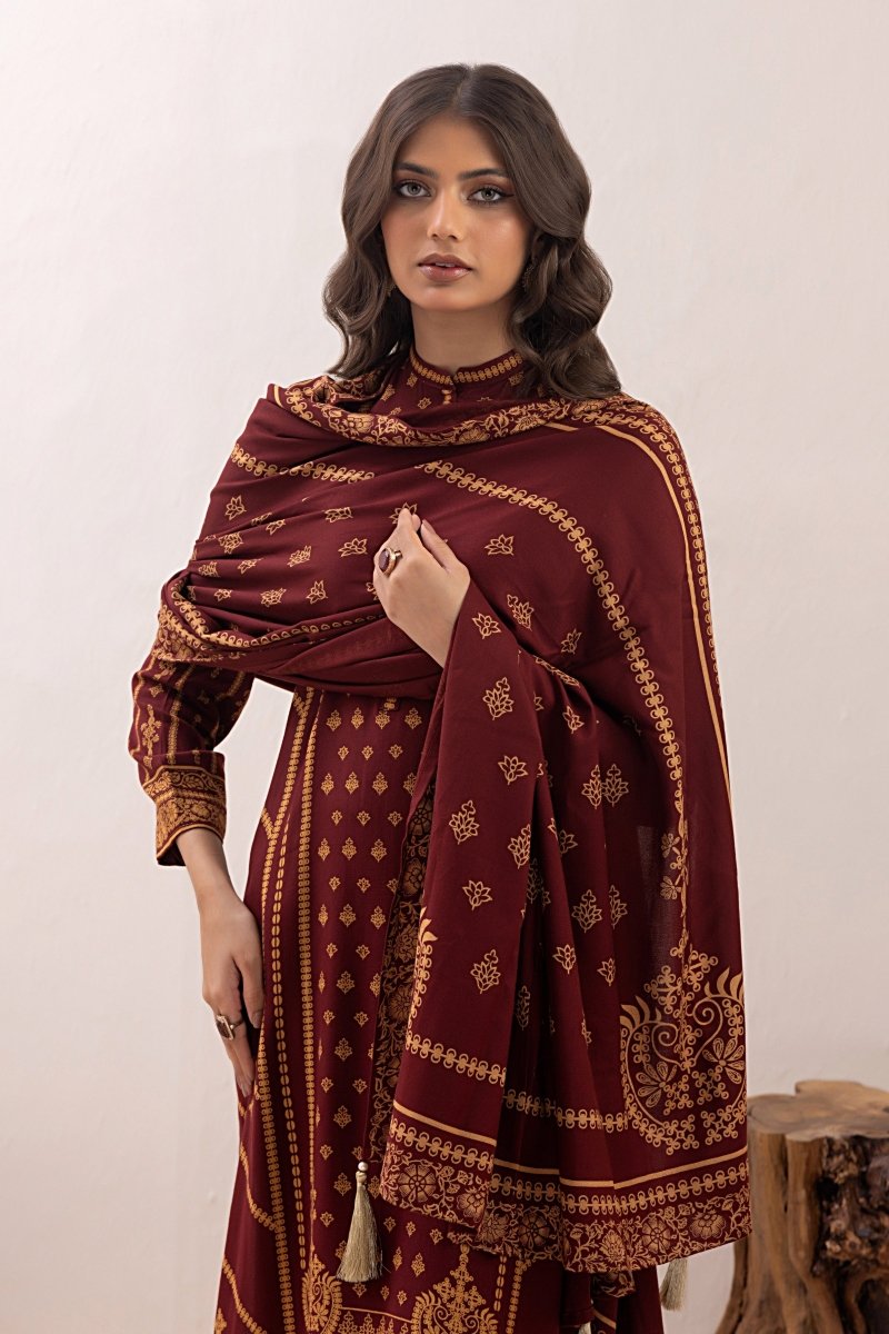 Lakhany 3 Piece Unstitched Pashmina Prints Suit LG-RM-0011-C