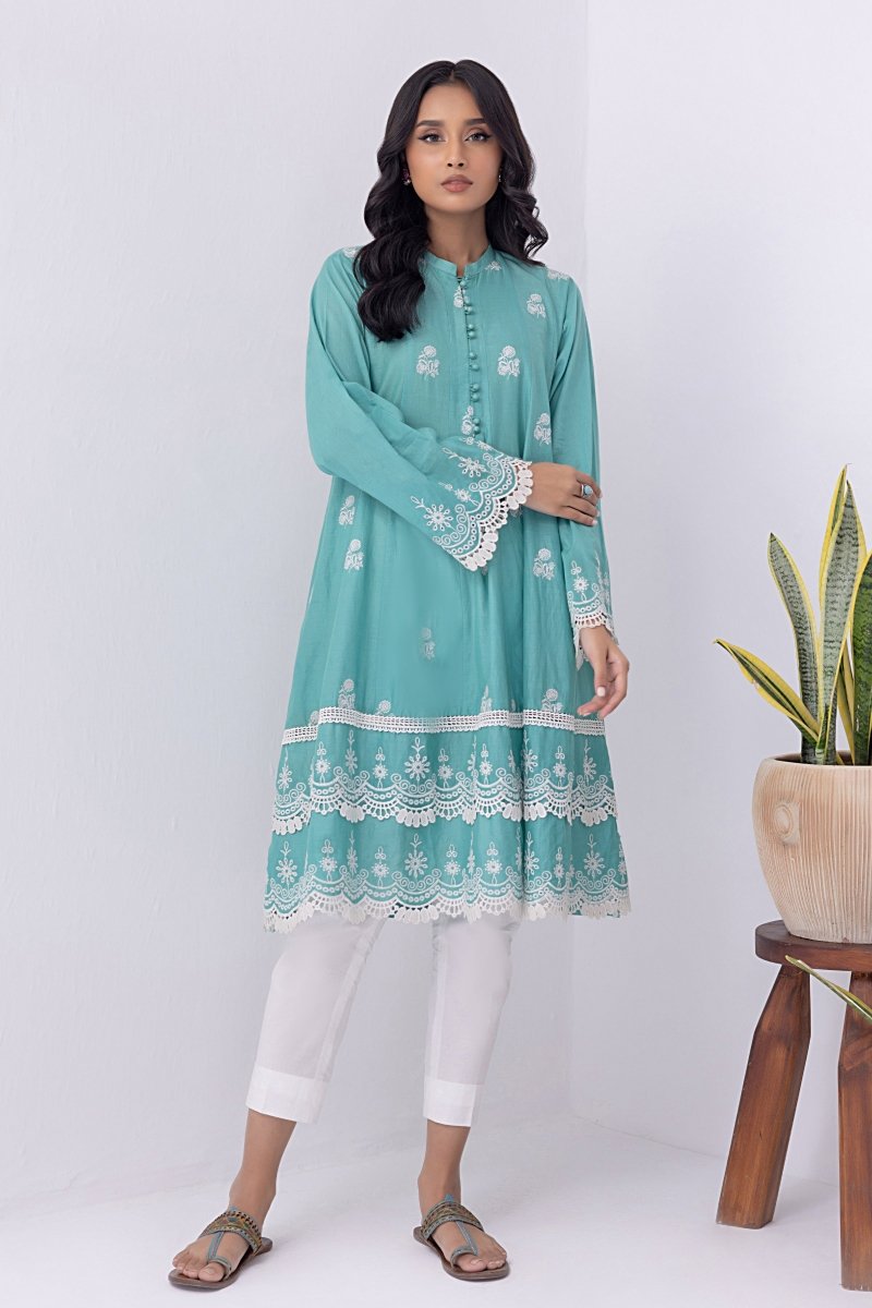 Lakhany 01 Piece Ready to Wear Dyed Embroidered Shirt - LG-SK-0061