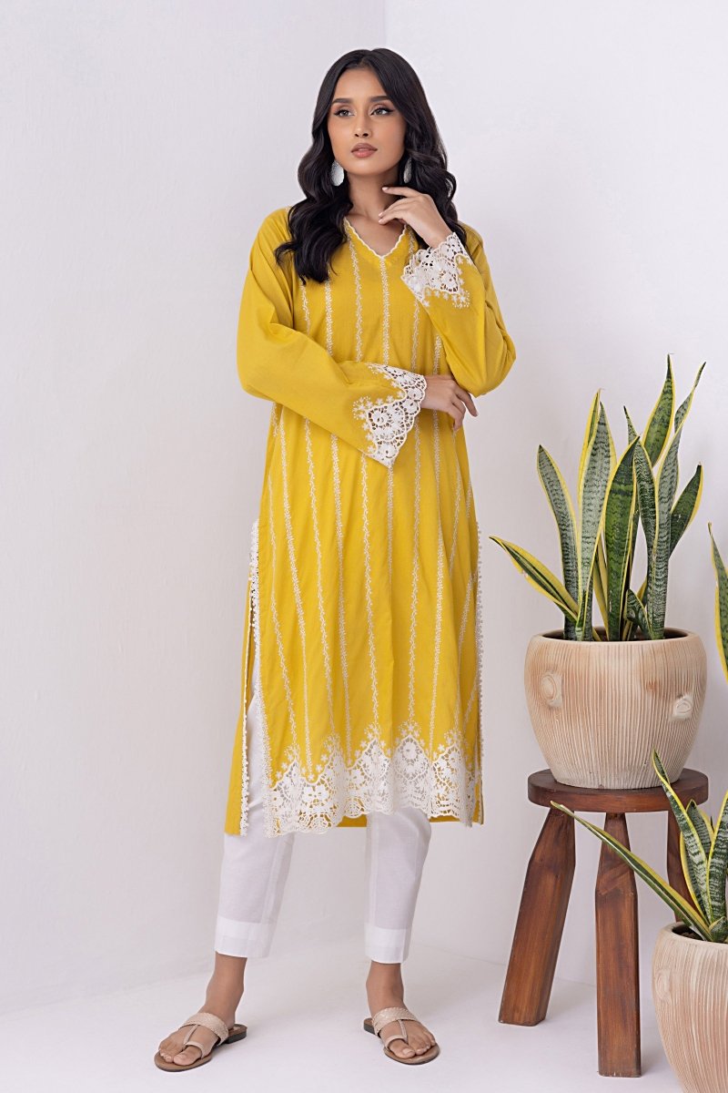 Lakhany 01 Piece Ready to Wear Dyed Embroidered Shirt - LG-SK-0064