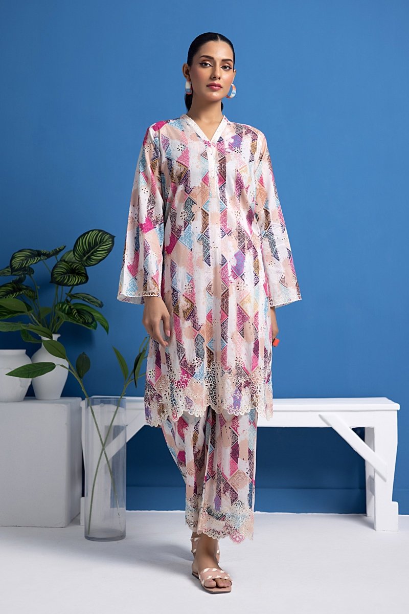 Lakhany 02 Piece Ready to Wear Embroidered Shirt & Trouser - LG-SK-0088