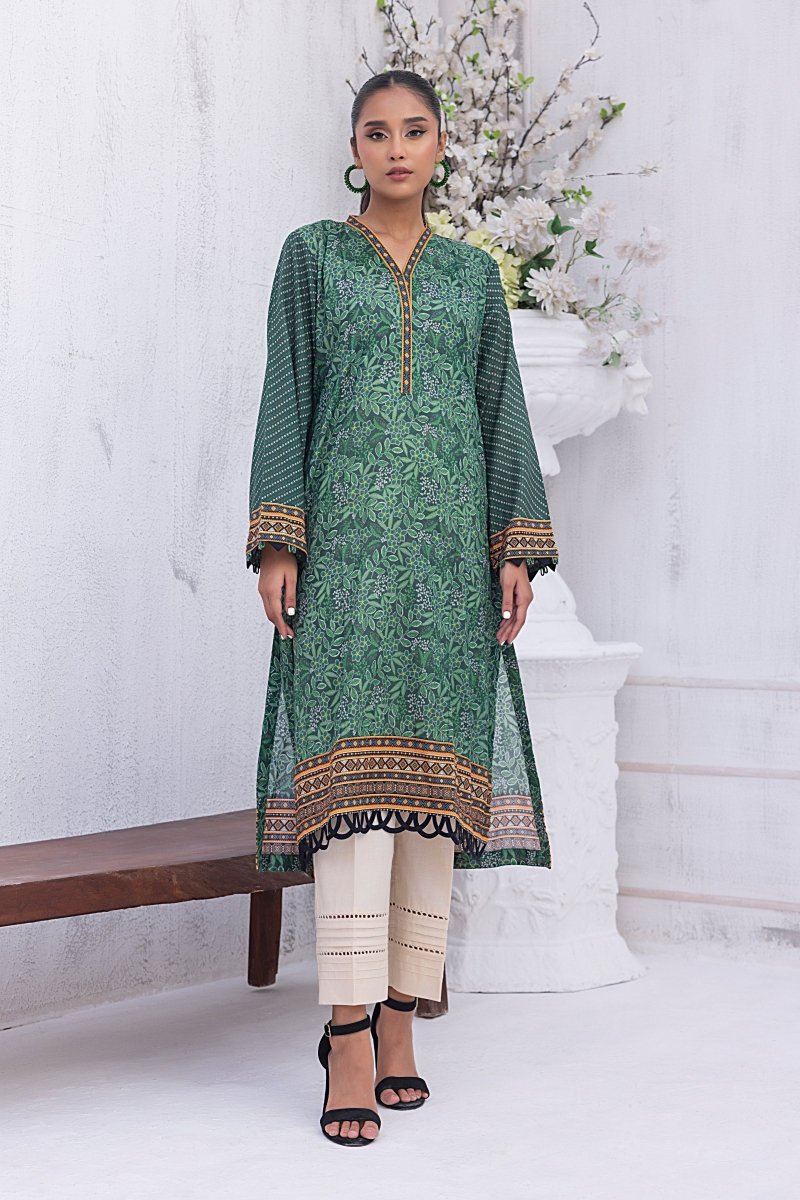 Lakhany 01 Piece Unstitched Printed Lawn Shirt - LG-SK-0198