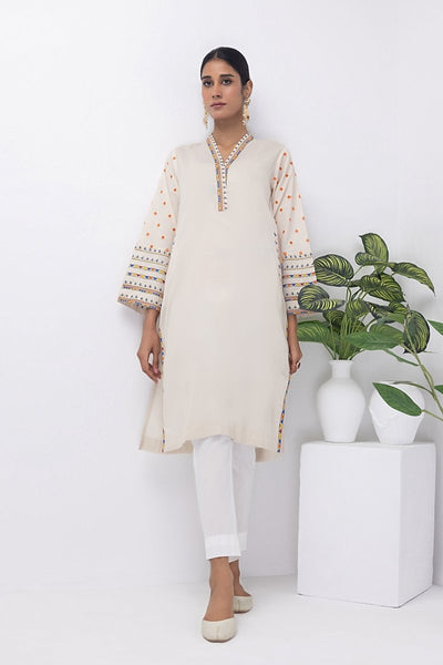 Lakhany 01 Piece Ready to Wear Dyed Embroidered Shirt - LG-SR-0125