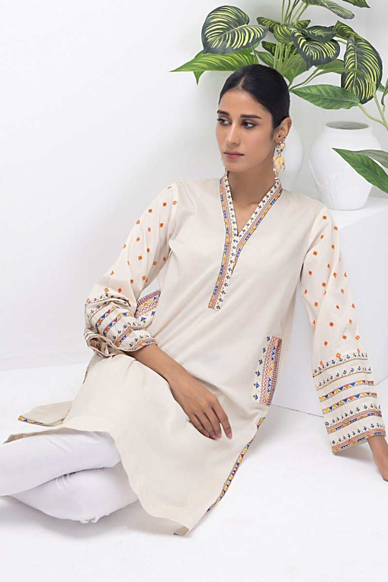 Lakhany 01 Piece Ready to Wear Dyed Embroidered Shirt - LG-SR-0125