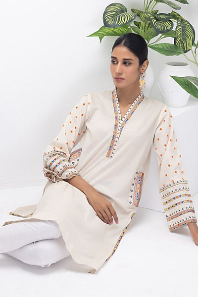 Lakhany 01 Piece Ready to Wear Dyed Embroidered Shirt - LG-SR-0125